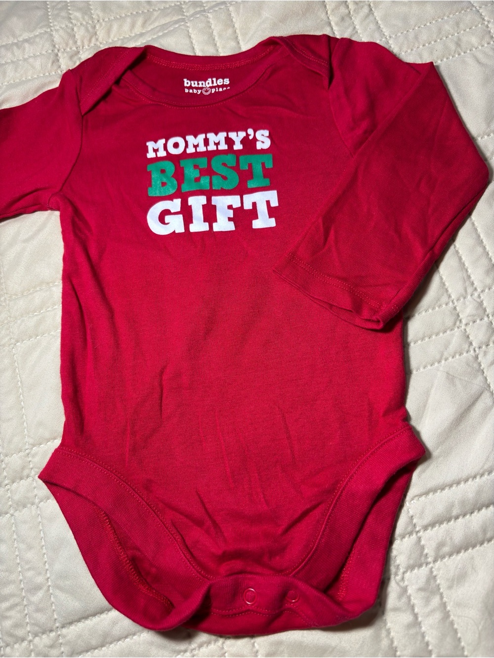 12-18M “Mommy’s BEST Gift” Holiday Onesie